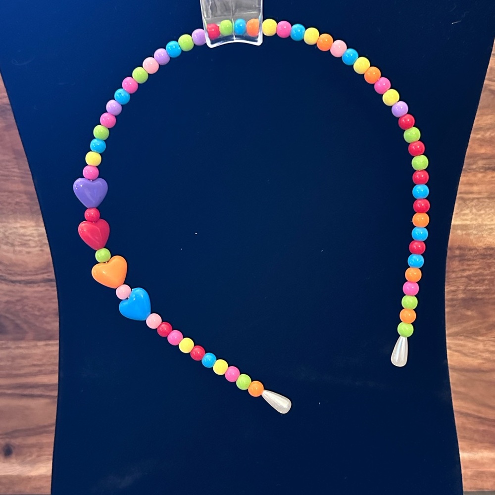 Kids Multicolor Heart Bead Headband 🐰Easter Basket stuffer🐰